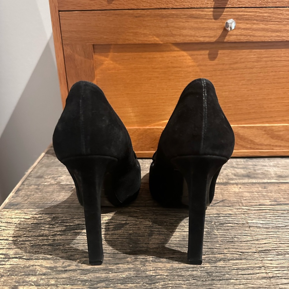Yves Saint Laurent Black Suede Catherine Pumps - Picture 7 of 7